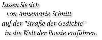 Entf&uuml;hrung in die Welt der Poesie...